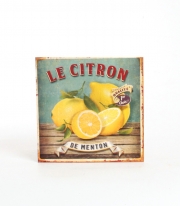 Kort med Kuvert 14x14 cm Le Citron