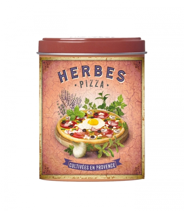 Herbes Pizza 25 g Pizza Krydderurte Blanding i Metal Strdse