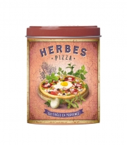Herbes Pizza 25 g Pizza Krydderurte Blanding i Metal Strødåse