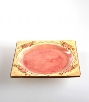 Assiette Carré Pm Ø 22 cm Rose Antique Provence Keramik