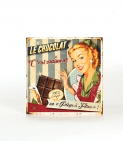 Kort med Kuvert 14x14 cm Le Chocolat