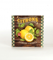 Kort med Kuvert 14x14 cm Citrons