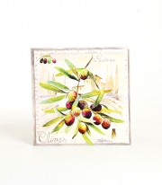 Kort med Kuvert 14x14 cm Olives