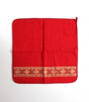 Essuie-Main Èponge Rouge/Saf Gæstehåndklæde 45x45 cm