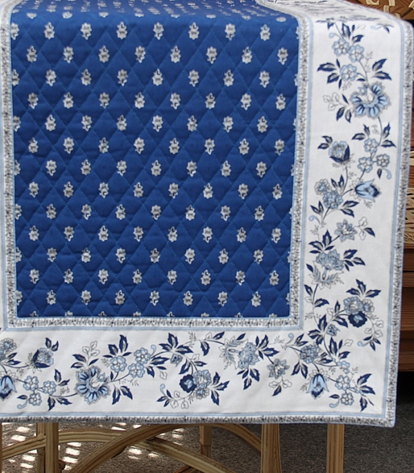 Chemin De Table Avignon Bleu Bordlber 160x50 cm