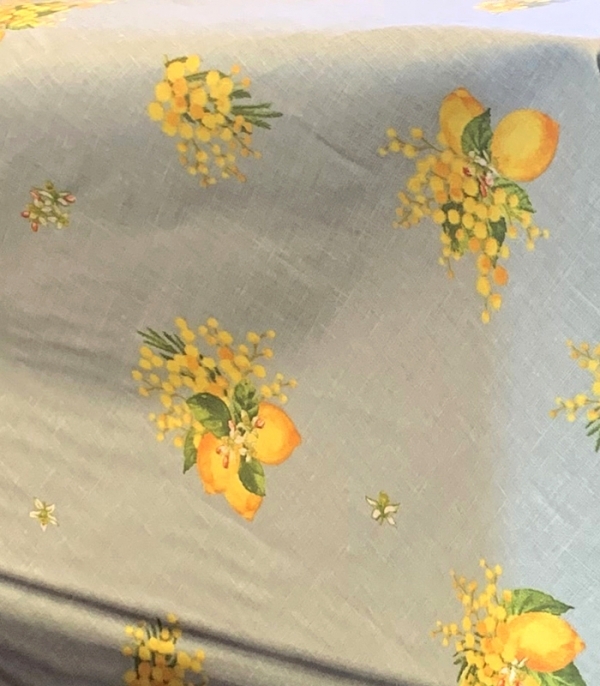 Citron Mimosa Vert Provencestof med Citoner og Mimoser